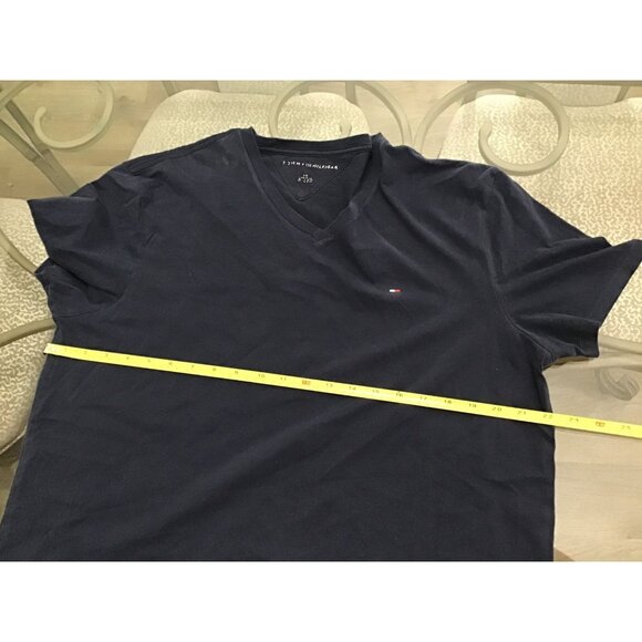 TOMMY HILFIGER MENS NAVY V-NECK SHORT SLEEVE T-SHIRT SIZE LARGE - Picture 5 of 6